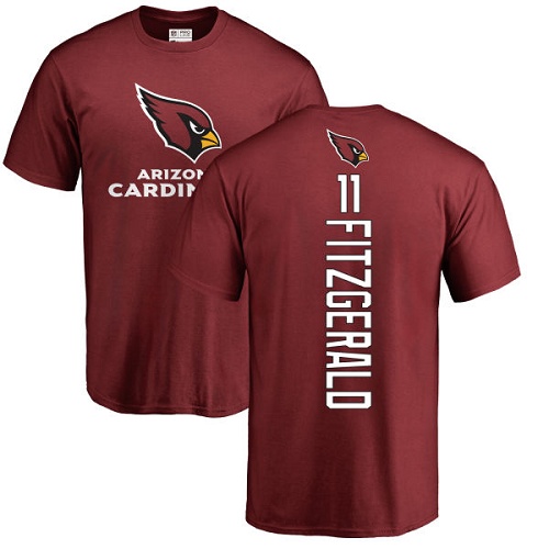 Arizona Cardinals Men Maroon Larry Fitzgerald Backer NFL Football #11 T Shirt->youth nfl jersey->Youth Jersey
